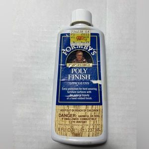 Formby’s hand rubbed Poly Finish low gloss. Discontinued